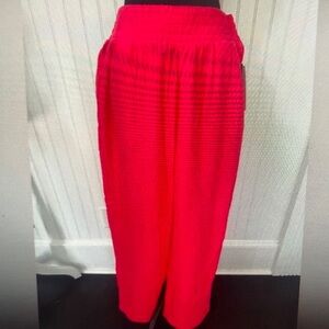 High-Waist Wide Leg Pant - Bright Red